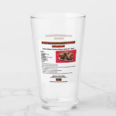 Cherry Chocolate Marshmallow Fudge op een Bord Glas (Achterkant)