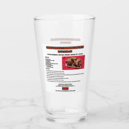 Cherry Chocolate Marshmallow Fudge op een Bord Glas