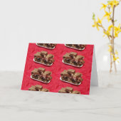 Cherry Chocolate Marshmallow Fudge Op Een Bord Kaart (Gele Bloem)