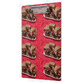Cherry Chocolate Marshmallow Fudge op een Bord Klembord (Links)