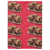 Cherry Chocolate Marshmallow Fudge op een Bord Klembord (Achterkant)
