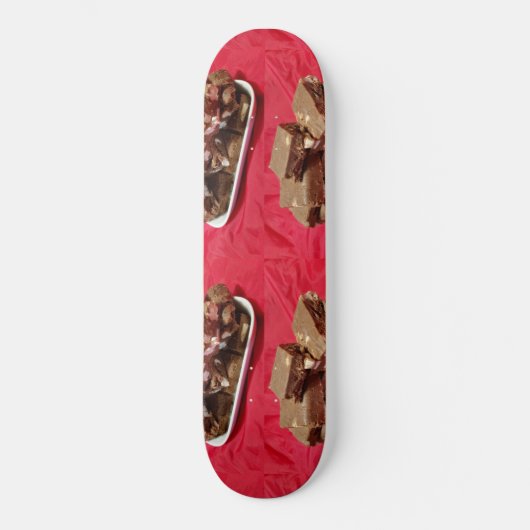 Cherry Chocolate Marshmallow Fudge op een Bord Persoonlijk Skateboard (Voorkant)