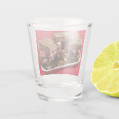Cherry Chocolate Marshmallow Fudge op een Bord Shot Glas (Achterkant)