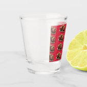 Cherry Chocolate Marshmallow Fudge op een Bord Shot Glas (Links)