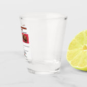 Cherry Chocolate Marshmallow Fudge op een Bord Shot Glas (Rechts)