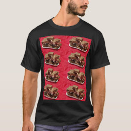 Cherry Chocolate Marshmallow Fudge op een Bord T-shirt