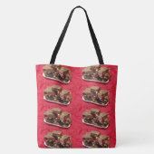 Cherry Chocolate Marshmallow Fudge op een Bord Tote Bag (Achterkant)