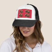 Cherry Chocolate Marshmallow Fudge Op Een Bord Trucker Pet (In situ)