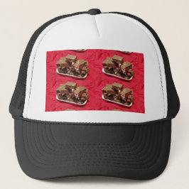 Cherry Chocolate Marshmallow Fudge Op Een Bord Trucker Pet
