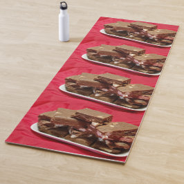 Cherry Chocolate Marshmallow Fudge op een Bord Yogamat