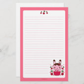 Cherry Chocolate Truffle Bunny Briefpapier (Voorkant / Achterkant)