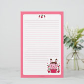 Cherry Chocolate Truffle Bunny Briefpapier (Staand voorkant)