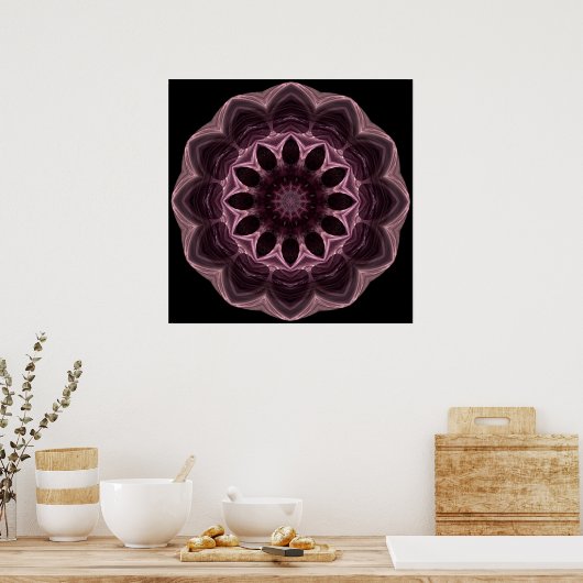 Cherry Chocolates Mandala Poster (Keuken)