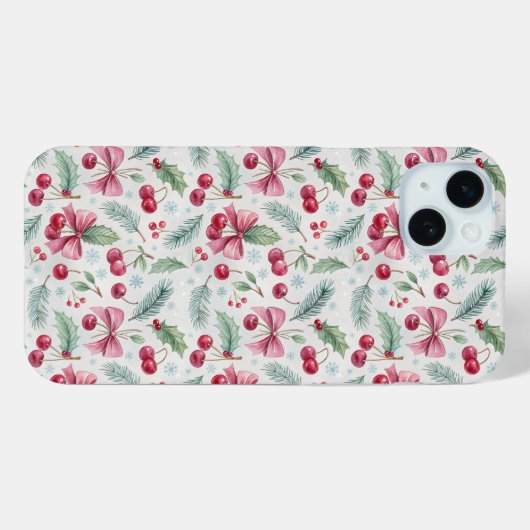 Cherry Christmas Case-Mate iPhone Case (Achterkant (horizontaal))