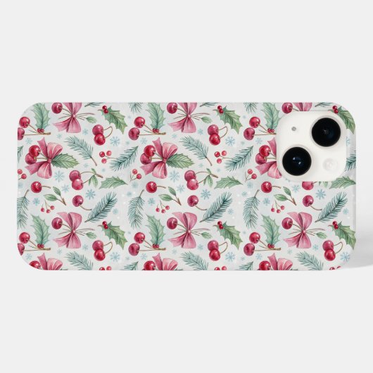 Cherry Christmas Case-Mate iPhone Case (Achterkant (horizontaal))