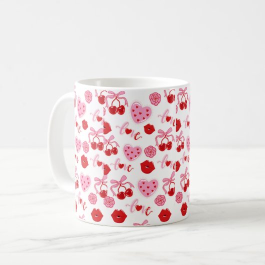 Cherry Clube Mok - Cute Aesthetic MOK (Voorkant links)