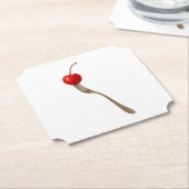 Cherry Coaster Kartonnen Onderzetters (Gekanteld)