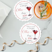 Cherry cocktail A tini bit Older Birthday Kartonnen Onderzetters