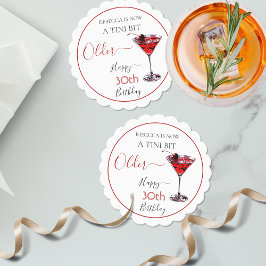 Cherry cocktail A tini bit Older Birthday Kartonnen Onderzetters