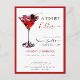 Cherry cocktail A tini bit Older, budget birthday Briefkaart