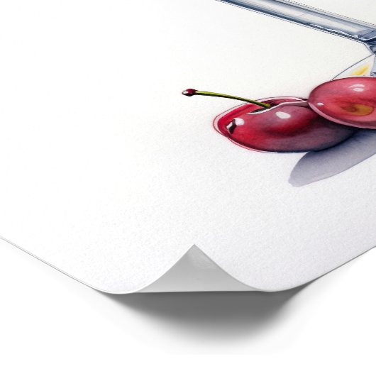 Cherry Cocktail Art Poster (Hoek)