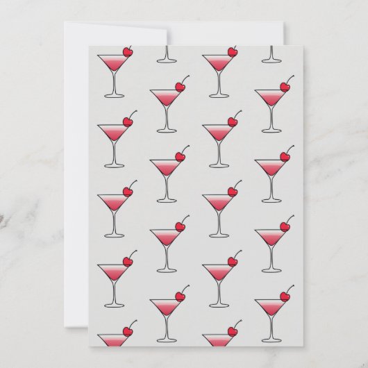 Cherry cocktail Een tini beetje ouder, elke leefti Kaart (Achterkant)