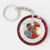 Cherry Coded Custom Valentijnsdag Foto Hart Sleutelhanger (Voorkant)