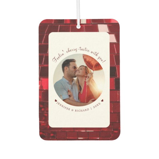 Cherry Coded Gepersonaliseerde Valentijnsdag Luchtverfrisser (Voorkant)