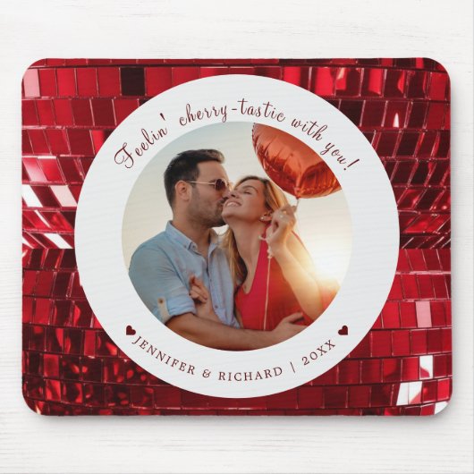 Cherry Coded Gepersonaliseerde Valentijnsdag Muismat (Voorkant)