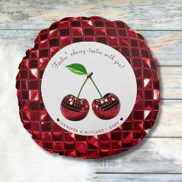 Cherry Coded Valentijnsdag Ronde Custom Rond Kussen