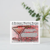 Cherry Cola Martini Recept Briefkaart (Staand voorkant)