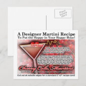 Cherry Cola Martini Recept Briefkaart (Voorkant / Achterkant)