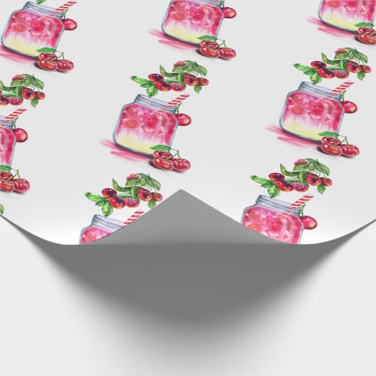 Cherry Cool Drink Fruits Wrapping Papier (Hoek)