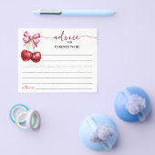 Cherry Coquette Advies Mam & Pap Baby shower Kaart (Enkel)