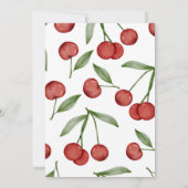 Cherry Coquette Bows Verjaardag Uitnodiging (Achterkant)