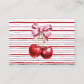 Cherry Coquette Display Geen Baby shower voor verp Informatiekaartje (Achterkant)