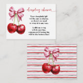 Cherry Coquette Display Geen Baby shower voor verp Informatiekaartje (Voorkant / Achterkant)