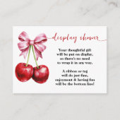 Cherry Coquette Display Geen Baby shower voor verp Informatiekaartje (Voorkant)