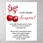 Cherry Coquette Late Night Luiers Douche Spel Poster (Voorkant)