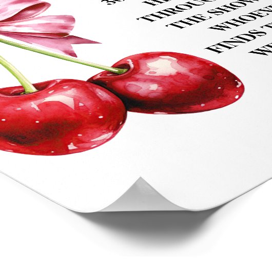 Cherry Coquette Pacifier Hunt Baby shower spel Poster (Hoek)