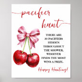 Cherry Coquette Pacifier Hunt Baby shower spel Poster (Voorkant)