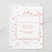 Cherry cream Cake - Verjaardagsfeest Kaart (Achterkant)