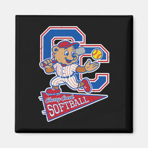 Cherry Creek High School Softbal Met Mascotte Magneet