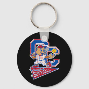 Cherry Creek High School Softbal Met Mascotte Sleutelhanger