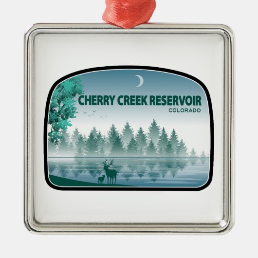 Cherry Creek Reservoir Colorado Deer Metalen Ornament (Voorkant)