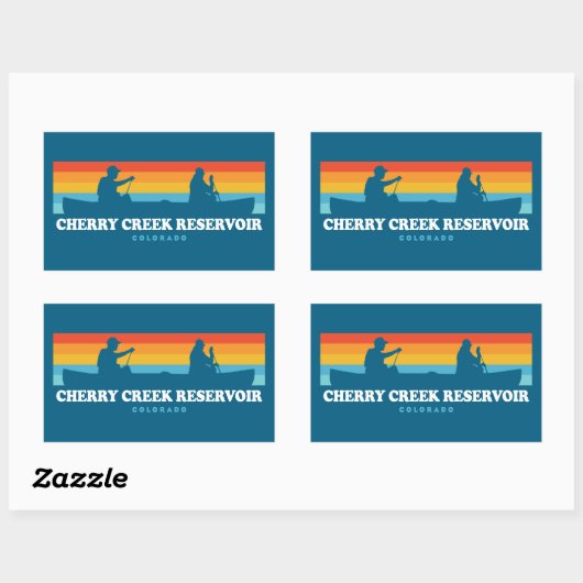 Cherry Creek Reservoir Colorado Kano Rechthoekige Sticker (Vel)