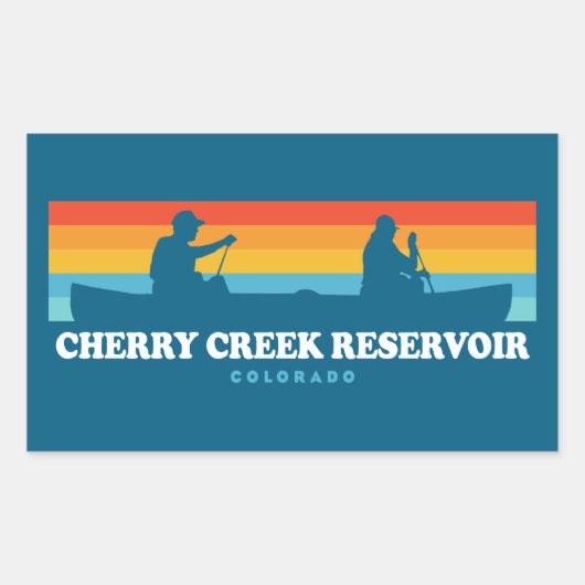 Cherry Creek Reservoir Colorado Kano Rechthoekige Sticker (Voorkant)