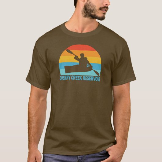 Cherry Creek Reservoir Colorado Kayak T-shirt (Voorkant)