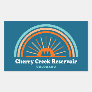 Cherry Creek Reservoir Colorado Rainbow Rechthoekige Sticker