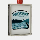 Cherry Creek Reservoir Colorado Vist Rod Metalen Ornament (Rechts)